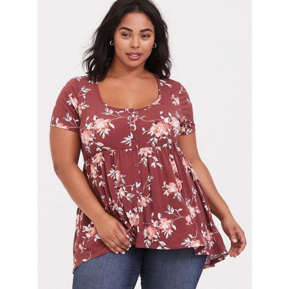 Torrid Studio Knit Scoop Neck Babydoll Top sz 4X - Picture 2 of 8